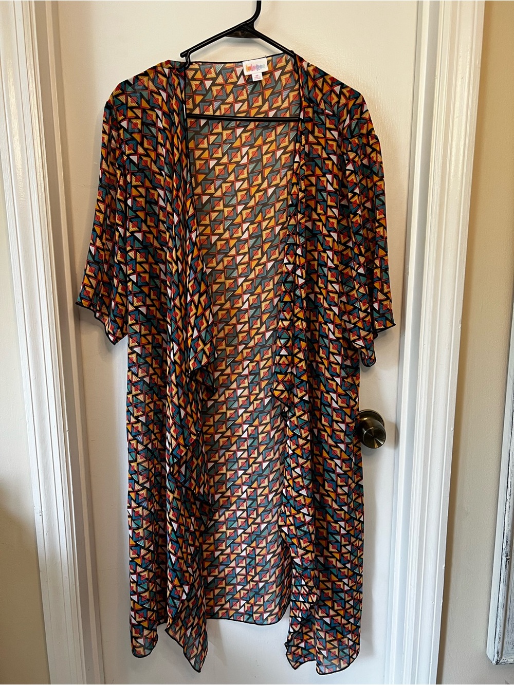 LuLaRoe Multicolor Geometric Triangle Top